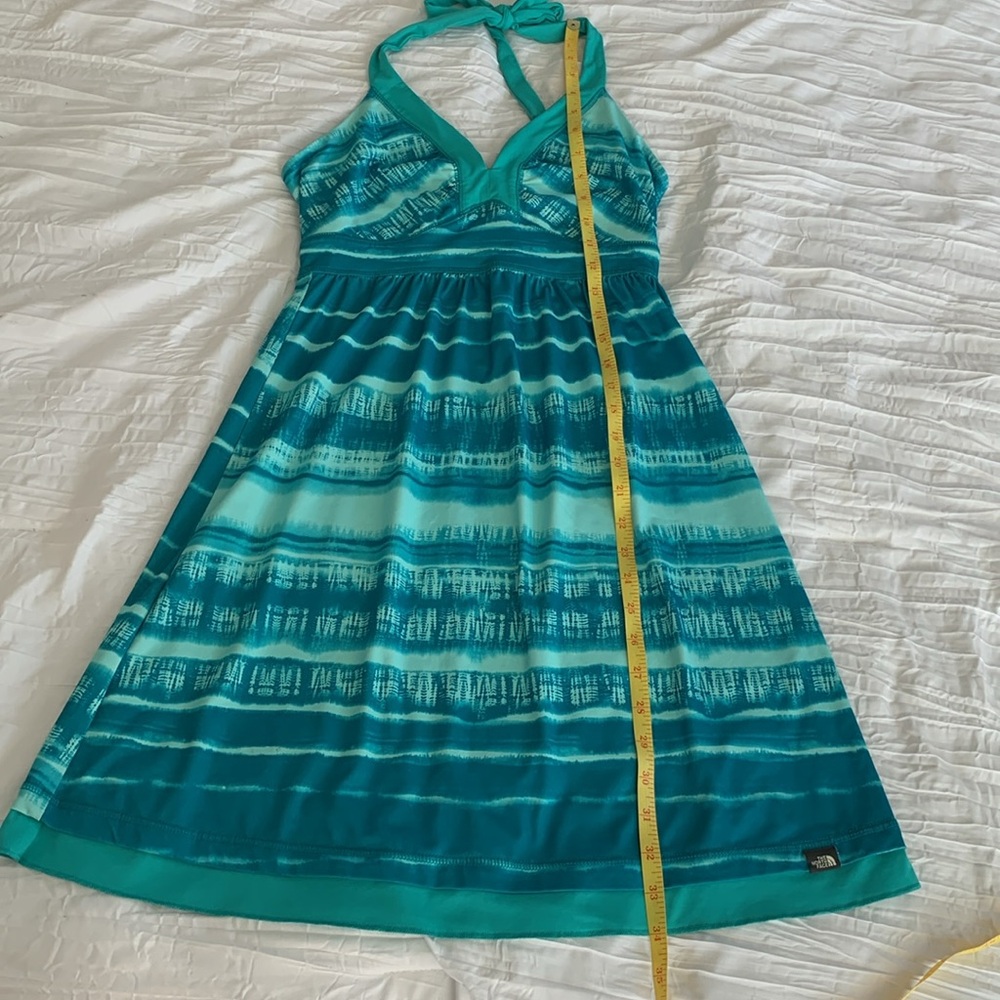 THE NORTH FACE Women’s‘Echo Lake’ Halter Dress UPF 50 Aqua Stripes‎ Beach S/P - Picture 14 of 14